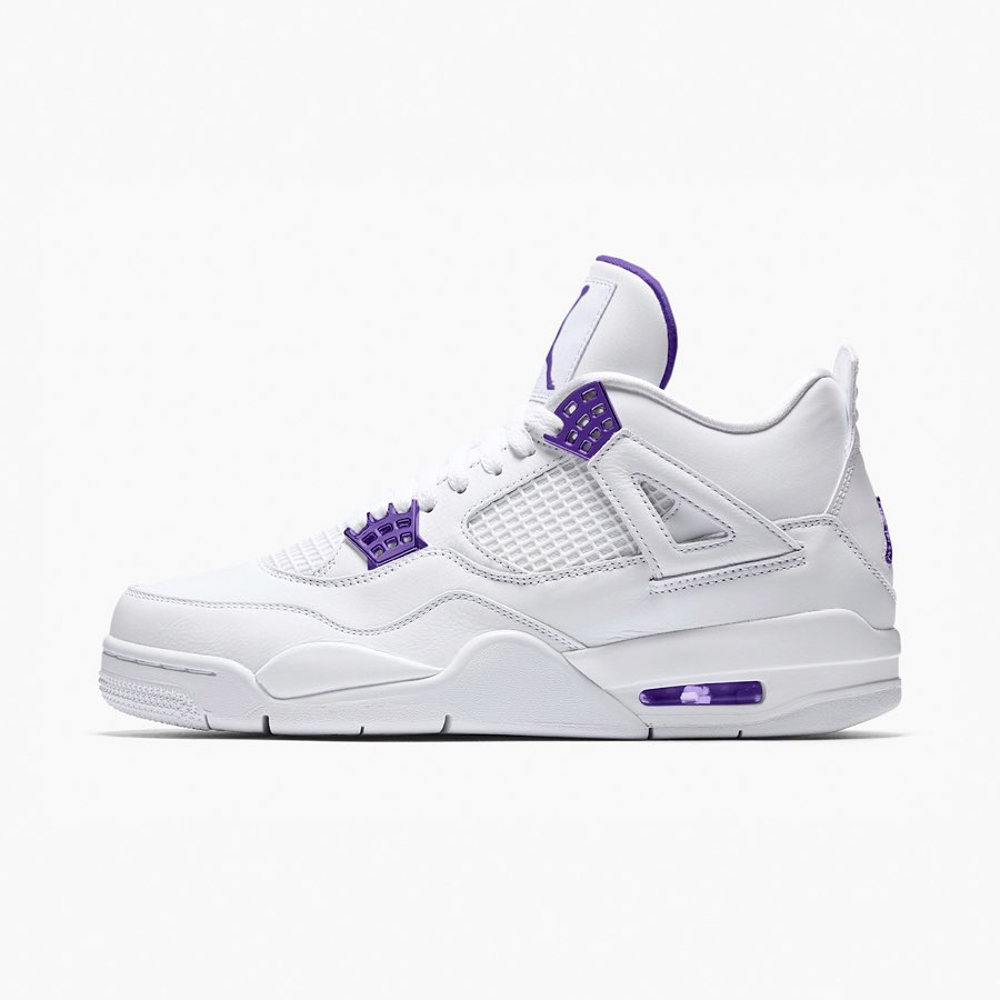 Air Jordan 4 Purple Metallic Shoes - Click Image to Close